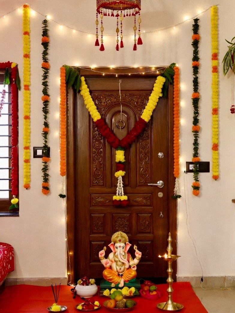 Festive theme decoration for home celebration in Bhiwadi