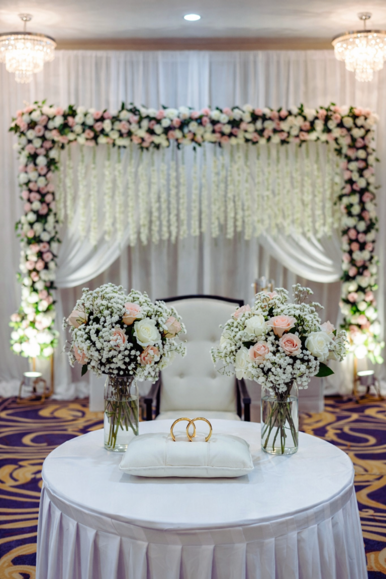 Grand wedding mandap stage decoration by Magic Moment Events Planner Bhiwadi